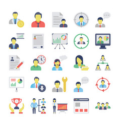 Human Resources Colored Icons 2 Royalty Free Vector Image
