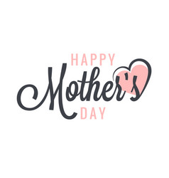 Mothers Day Vintage Lettering On White Background Vector Image