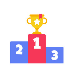 Podium For Winning Sports Events To Give Trophies