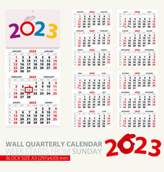 Print Template Of Wall Quarterly Calendar