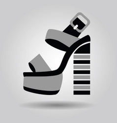 Single Women Platform High Heel Shoe With Striped