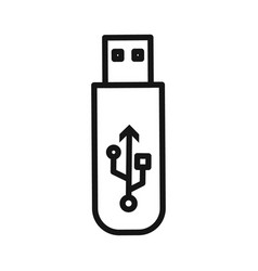 Usb Stick Icon Black Line Art Logo