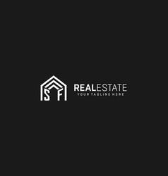 Letter Sf House Roof Shape Logo Creative Real