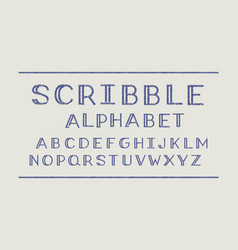 Scribble Volume Font Alphabet