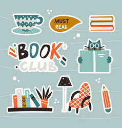 Set Of Book Club Stickers