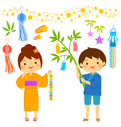 Tanabata Cartoon Set