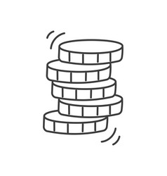 Isolated Doodle Symbol Of Stack Of Money