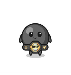 Mma Fighter Dot Symbol Mascot With A Belt