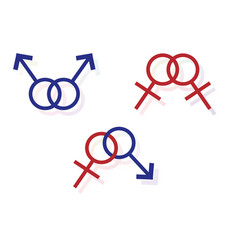 Pictograms Gay Couple Lesbian Couple Gender