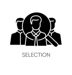 Selection Black Glyph Icon Executive Search