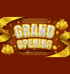 Grand Opening 3d Editable Text Effect Gold And