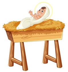 Baby Laying On Manger Birth Of Jesus