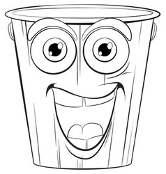 A Smiling Trash Bin