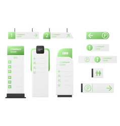 Green Company Signage Mockup Set Realistic