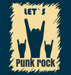 Let S Punk Rock Hand Gesture Horn