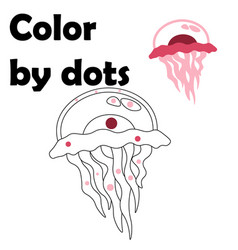 Sea Animal Color By Dots Preschool Kids Drawing