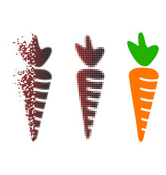 Shredded Dotted Halftone Carrot Icon