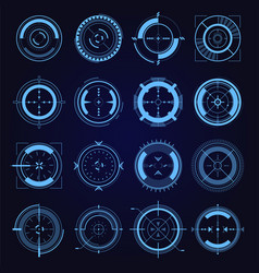 Target Aim Or Sniper Crosshair And Gun Shot Sights