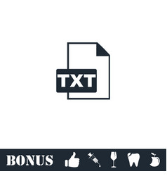 Txt File Icon Flat