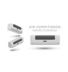 Wall Air Conditioner Front Top Bottom View 3d