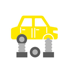 Car Without Wheel Icon