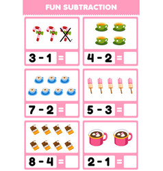 Education Game For Children Fun Subtraction