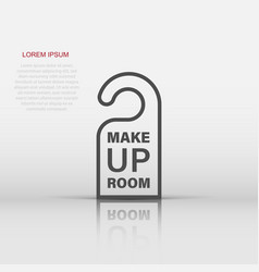 Make Up Room Hotel Sign Icon In Flat Style Inn On