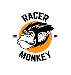 Racer Monkey Face Logo