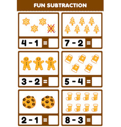 Education Game For Children Fun Subtraction