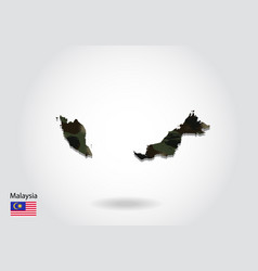 Malaysia Map With Camouflage Pattern Forest