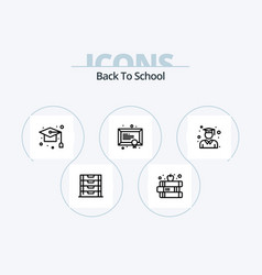 Back To School Line Icon Pack 5 Icon Design