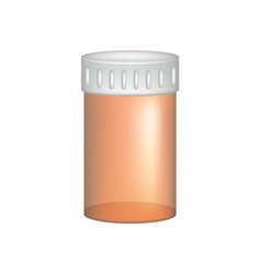 Empty Pill Bottle In Orange Design