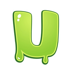 Slimy Font Type Letter U