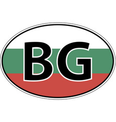 Bulgaria Bg Flag Label Sticker On Car