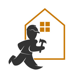 Construction Renovation Fast Logo Icon Brand