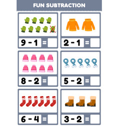 Education Game For Children Fun Subtraction