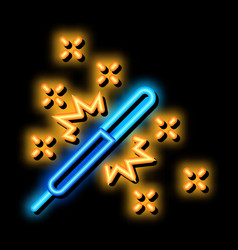 Firework Sparkler Neon Glow Icon