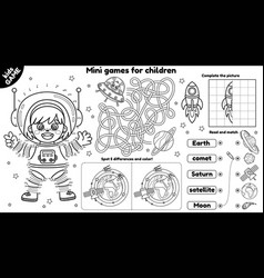 Space Games Placement For Children