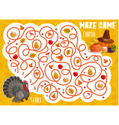 Thanksgiving Labyrinth Maze Game Turkey Bird