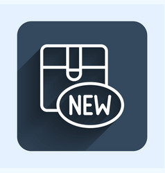 White Line New Collection Icon Isolated With Long