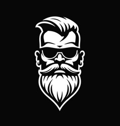 Brutal Man Head Character Logo Concept Male Face