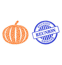 Fraction Mosaic Harvest Pumpkin Icon With Reunion