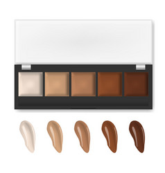 Makeup Concealer Palette With Smear Samples