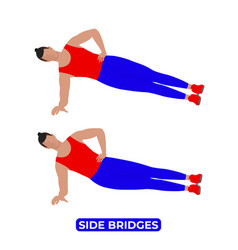 Man Doing Side Bridges Exercise For Obliques