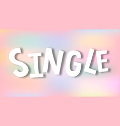 Single Doodle Typography On A Pastel Background