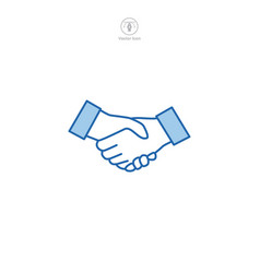 Handshake Icon Symbol Isolated On White Background