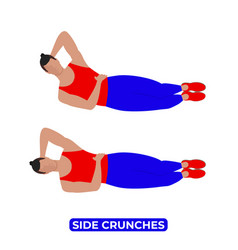 Man Doing Side Crunches Exercise For Obliques