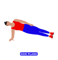 Man Doing Side Plank Exercise For Core