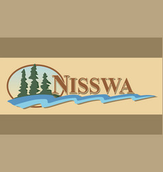 Nisswa Minnesota With Brown Background