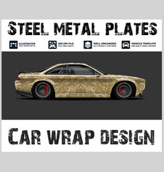 Steel Metal Sign Plate Texture Car Wrap Design